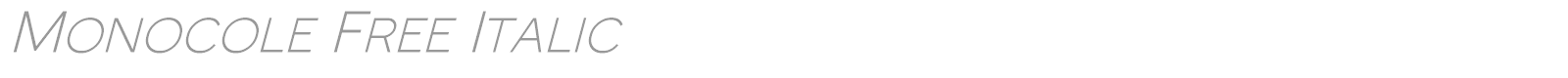 Monocole font preview